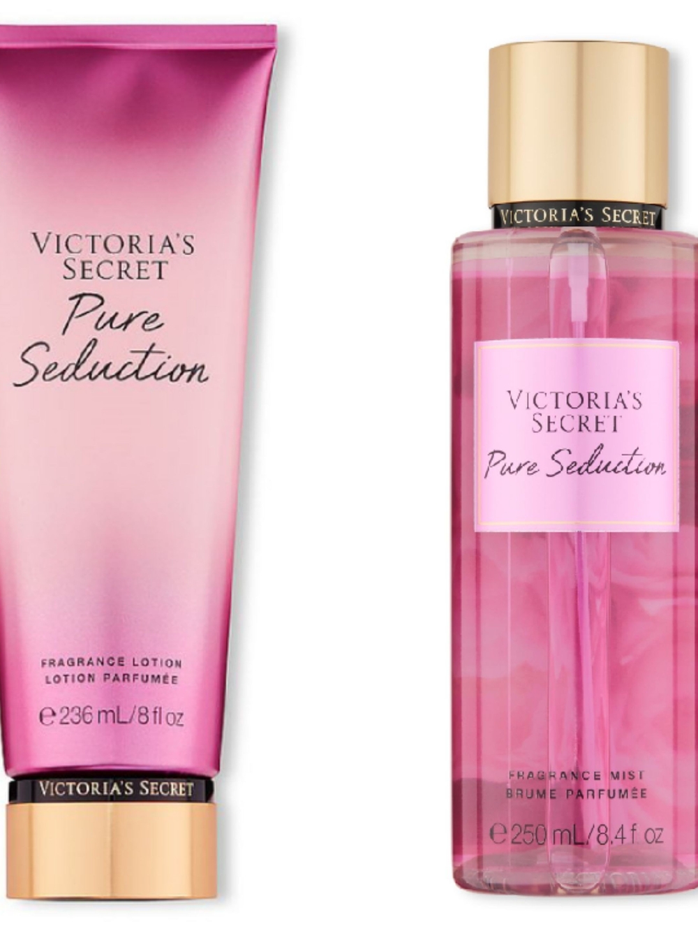 Victoria's Secret Pure Seduction Bath & Body Set in Pink and Gold